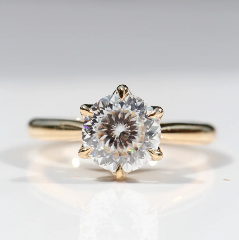 PORTUGESE cut round ring | 925/9K GOLD