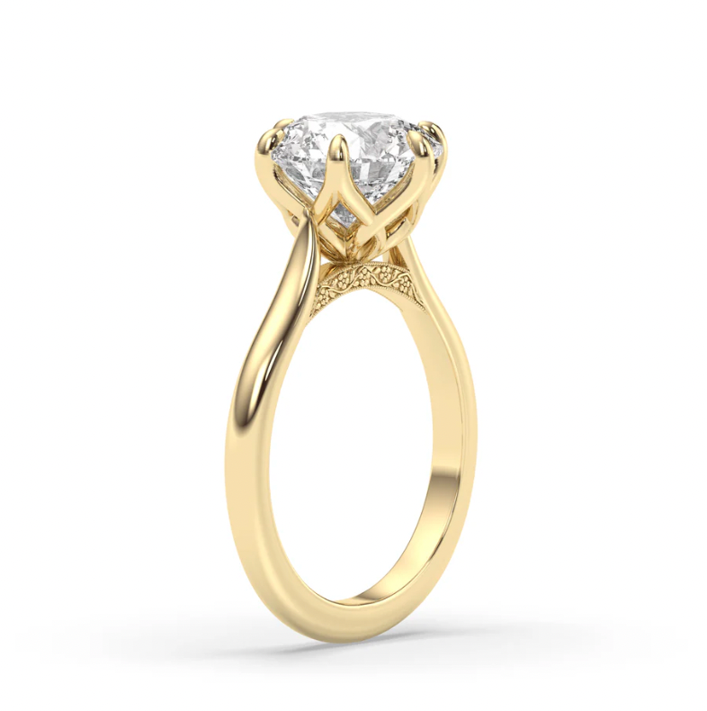 PORTUGESE cut round ring | 925/9K GOLD