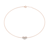 WOKE™ 0.42 carat round cut Lab grown diamond bracelet heart in 14k gold