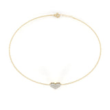 WOKE™ 0.42 carat round cut Lab grown diamond bracelet heart in 14k gold