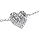 WOKE™ 0.42 carat round cut Lab grown diamond bracelet heart in 14k gold
