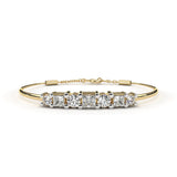 WOKE™ 5.42 carat Princess and round cut Lab grown diamond in 14k gold