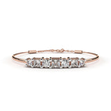 WOKE™ 5.42 carat Princess and round cut Lab grown diamond in 14k gold