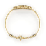 WOKE™ 5.42 carat Princess and round cut Lab grown diamond in 14k gold