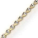 WOKE™ 1.92 carat Princess and round cut Lab grown diamond in 14k gold