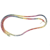 Rainbow Sapphire Tennis Necklace| WOKE