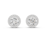 2.9 Ct Round Moissanite Studs in 9K Gold/925 Silver |WOKE
