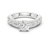 2.5 CT Round Moissanite Ring in 925 Silver/9K Gold |WOKE