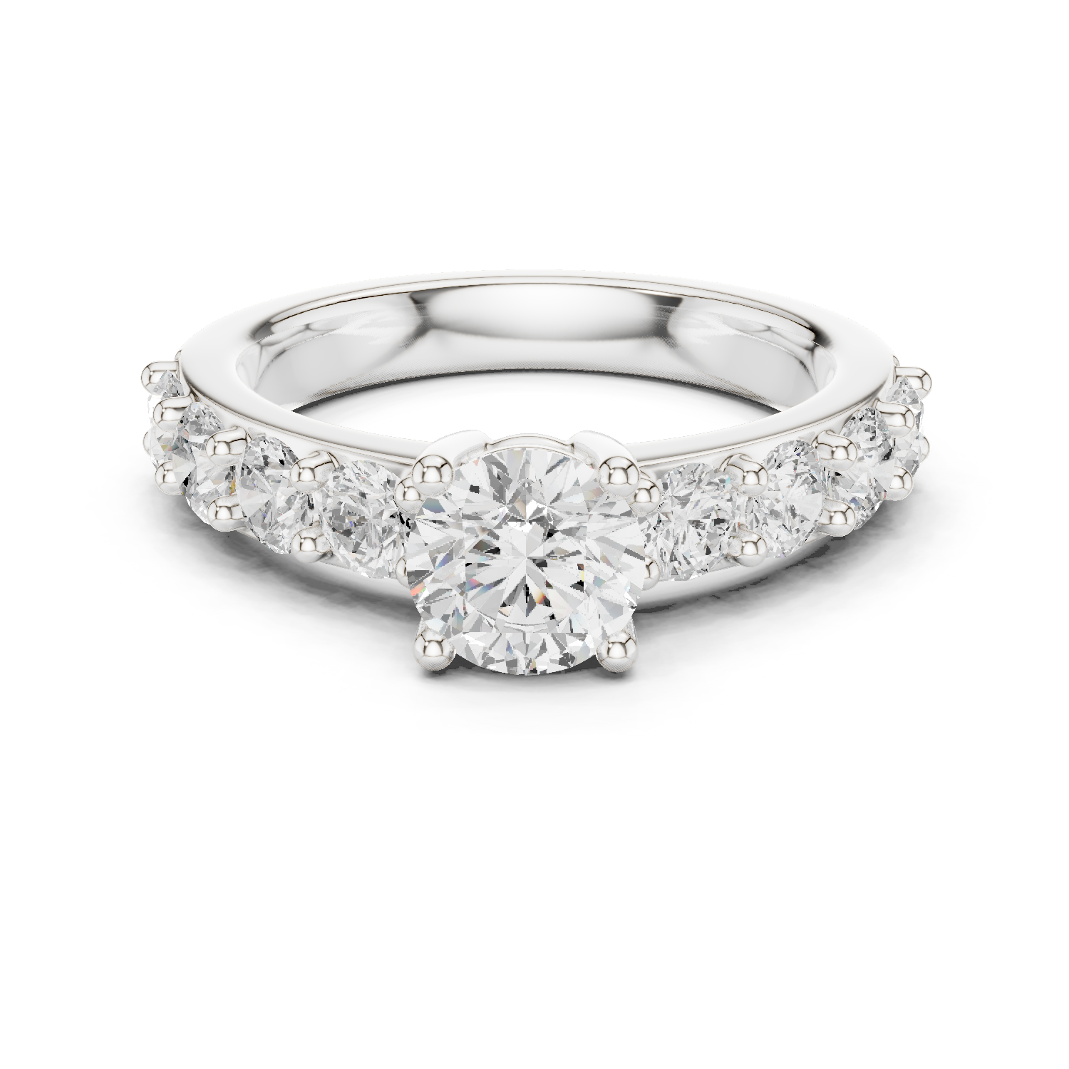 2 TCW Round Moissanite Ring in 9K Gold/925 Silver |WOKE
