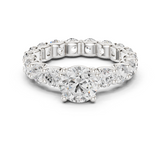 2.8 CT Round Moissanite Ring in 9K Gold/925 Silver |WOKE