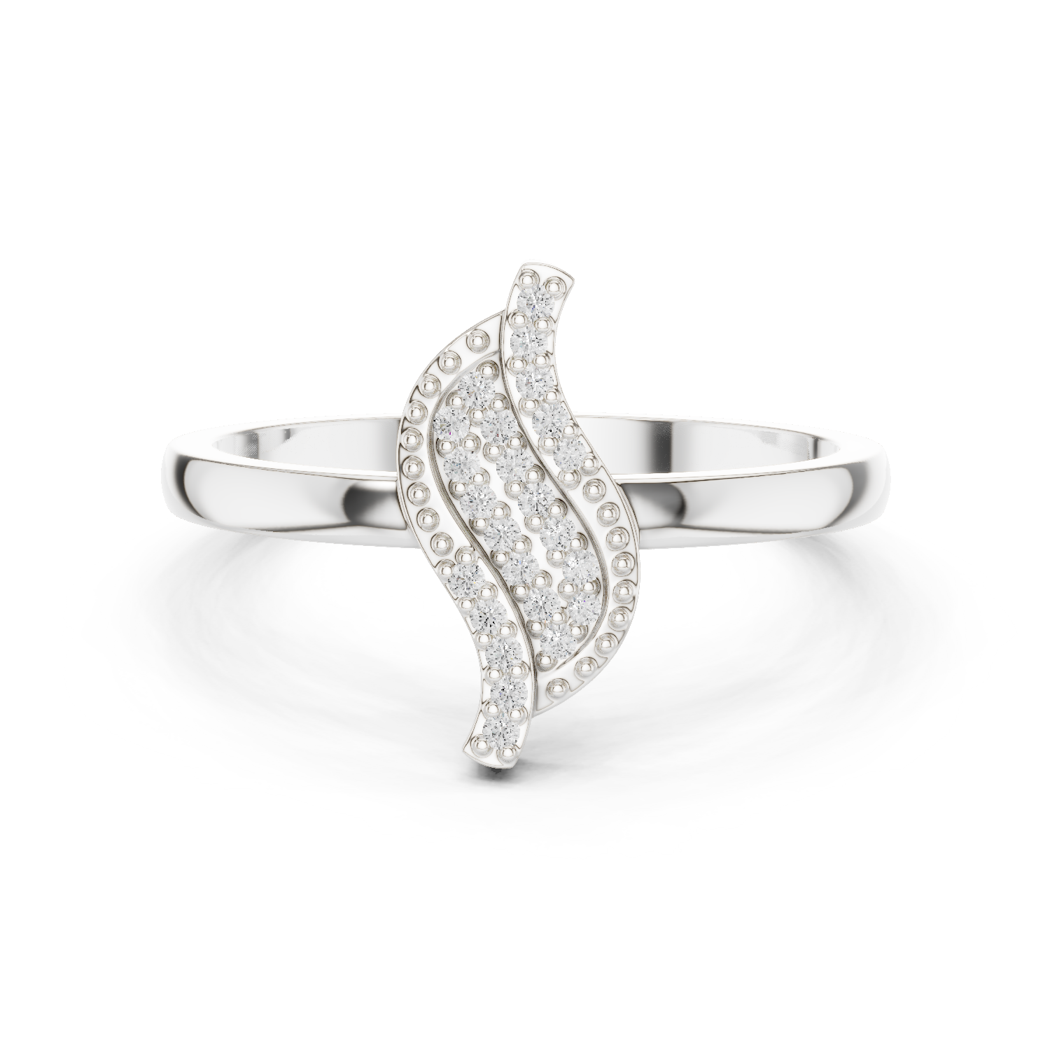 0.094 CT Round Cut Moissanite Ring in 9K Gold/925 Silver |WOKE