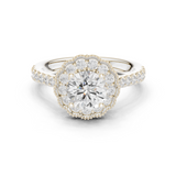 0.549 CT Round Cut Moissanite Ring in 9K Gold/925 Silver |WOKE