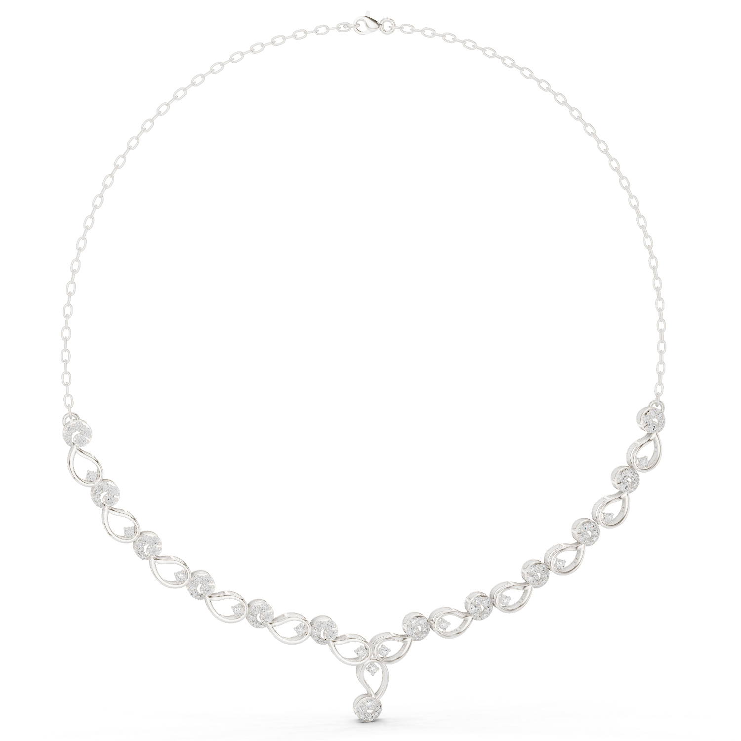 1.746 CT Round Moissanite Necklace in 9K Gold/925 Silver |WOKE