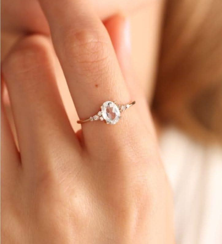 2 carat oval with 20 cent pave moissanite ring | Moissanite ring in gold and 925 sterling silver| GRA certified moissanites