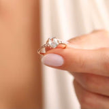 2 carat oval with 20 cent pave moissanite ring | Moissanite ring in gold and 925 sterling silver| GRA certified moissanites