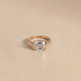 Old Mine Cushion Cut Bezel Set Moissanite  Ring in 9K/14K Gold |WOKE