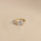 Old Mine Cushion Cut Bezel Set Moissanite  Ring in 9K/14K Gold |WOKE
