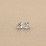 Old European Cut Moissanite Studs in 9K Gold/925 Silver |WOKE
