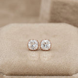 Old Mine European Cut Moissanite Studs in 9K Gold/925 Silver |WOKE