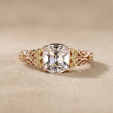 3 CT Old Mine Cut Moissanite Ring in 9K Gold/925 Silver |WOKE