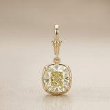 3 CT Old Mine Cushion Cut Moissanite Ring in 9K Gold/925 Silver |WOKE