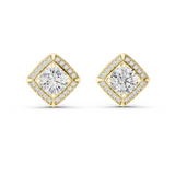 4.028 CT Round Cut Moissanite Studs in 9K Gold/925 Silver|WOKE