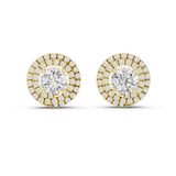 3.42 CT Round Moissanite Stud in 9K Gold/925 Silver | WOKE