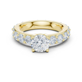 2.5 CT Round Moissanite Ring in 925 Silver/9K Gold |WOKE