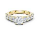 2 TCW Round Moissanite Ring in 9K Gold/925 Silver |WOKE