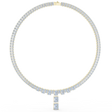 33.3 CT Emerald Cut Moissanite Necklace in 9K Gold/925 Silver |WOKE