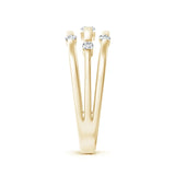 Lab-Grown Triple Row Dotted Diamond Orbit Ring| WOKE