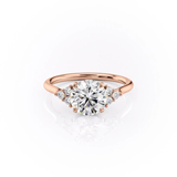 ROUND CUT MOISSANITE WITH SIDE STONES| WOKE