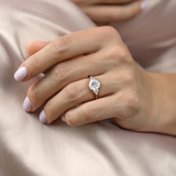ROUND CUT MOISSANITE WITH SIDE STONES| WOKE