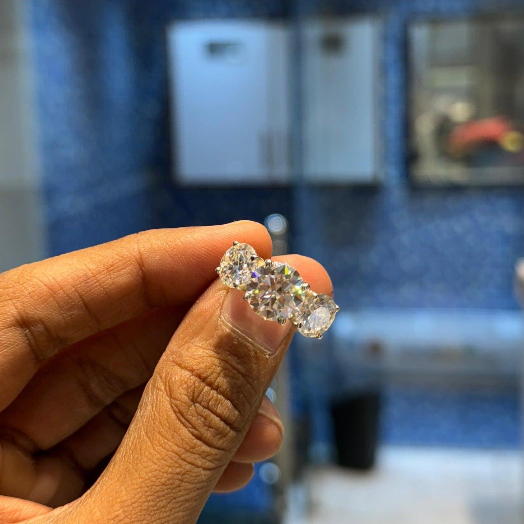 GRA certified moissanites