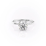 ROUND CUT MOISSANITE RING WITH HIDDEN HALO| WOKE