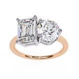 WOKE™ Toi-et-moi ring 2.70 CARAT VVS-EF Lab Grown Diamond in 9K/14K/18k Gold