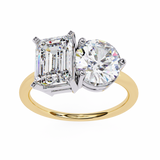 WOKE™ Toi-et-moi ring 2.70 CARAT VVS-EF Lab Grown Diamond in 9K/14K/18k Gold
