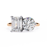 WOKE™ Toi-et-moi ring 2.70 CARAT VVS-EF Lab Grown Diamond in 9K/14K/18k Gold