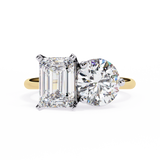 WOKE™ Toi-et-moi ring 2.70 CARAT VVS-EF Lab Grown Diamond in 9K/14K/18k Gold