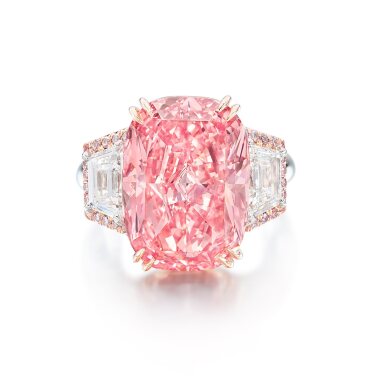 4CT Magnificent Fancy Vivid Pink moissanite Ring