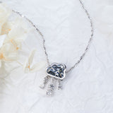 3CT Rain drops cloud cut Moissanite Necklace