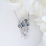 3CT Rain drops cloud cut Moissanite Necklace