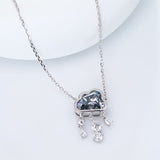 3CT Rain drops cloud cut Moissanite Necklace