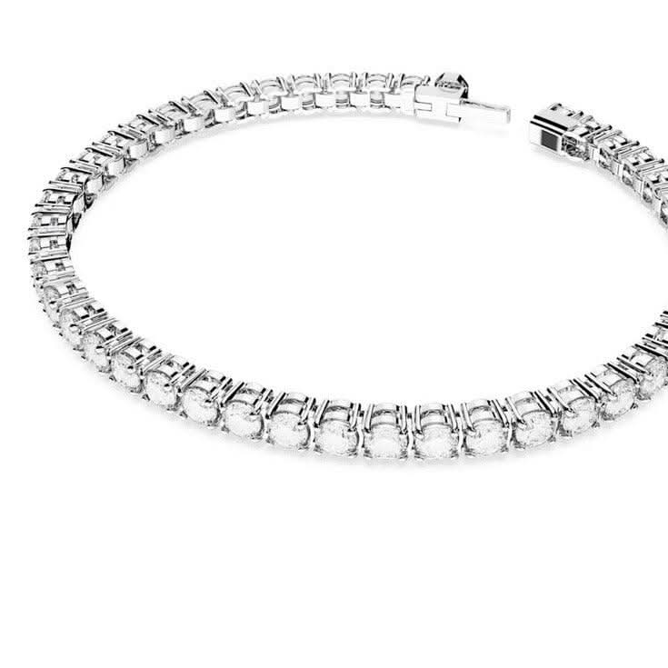 IGI certified LGD Round cut Tennis Bracelet | in 925 sterling silver and 14k gold | Certified LGD
