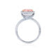 3.16 CT PINK radiant | PROMISE Ring with a Radiant Pink moissanite and Asymmetrical Band