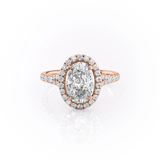 2.60 CT OVAL CUT MOISSANITE ENGAGEMENT RING, HALO SETTING| WOKE