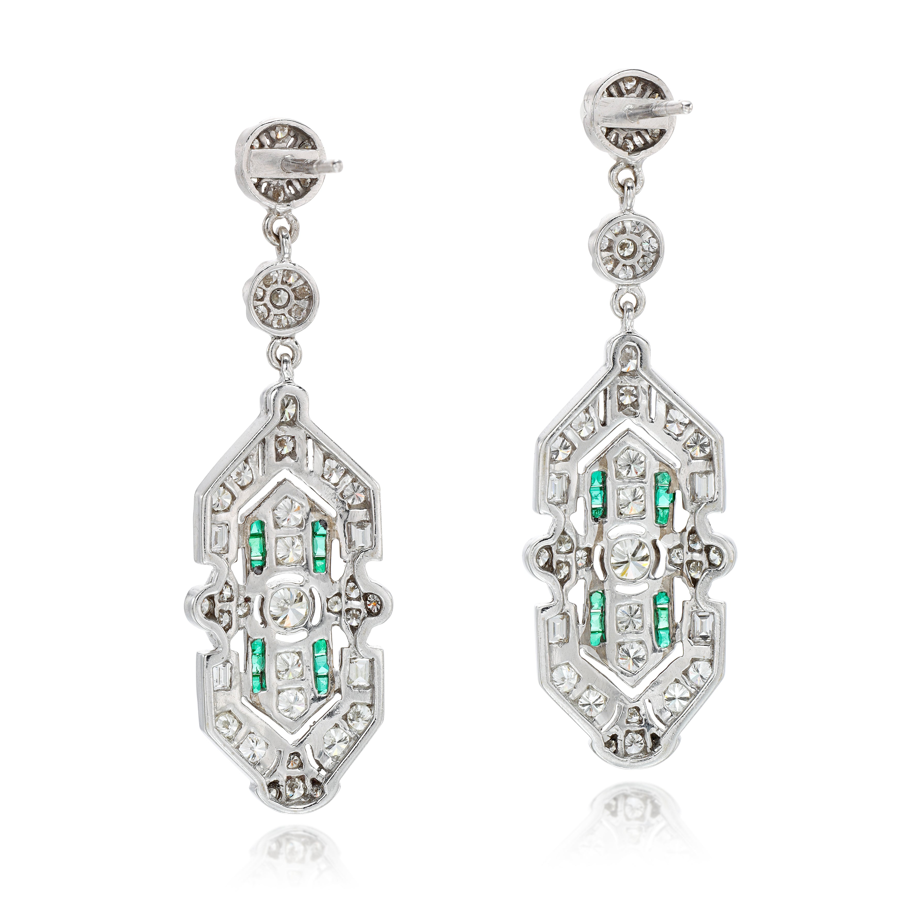 EMRLD ® DIAMOND studded earring | 925 silver | Lab grown emeralds and Diamonds