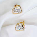 Cloud cut studs | Moissanite studs, 925 Silver