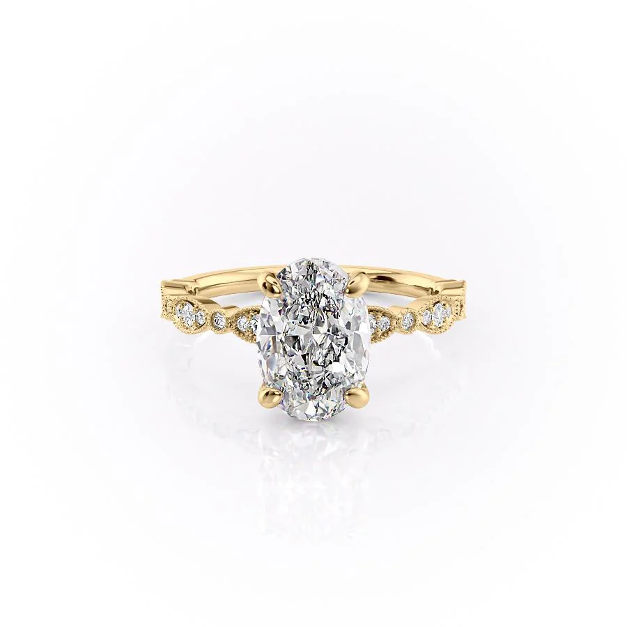 2.20 CT OVAL CUT MOISSANITE ENGAGEMENT RING, VINTAGE DESIGN| WOKE
