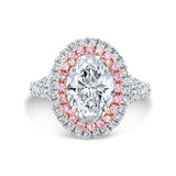 WOKE™ 2 CT PINK HALO moissanite ring